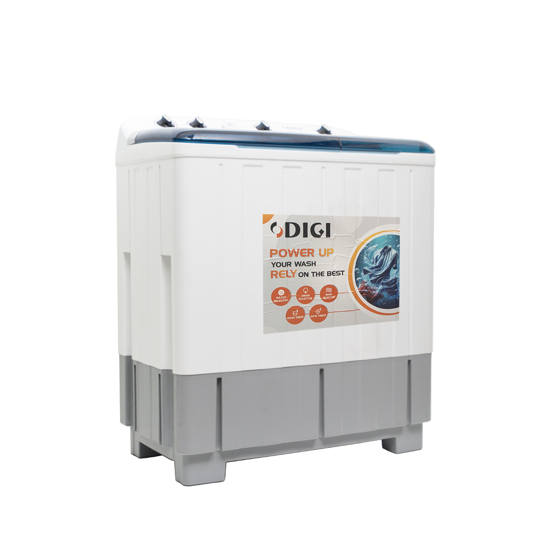 DIGI Washing Machine 8kg – Twin Tub, High-Efficiency Motor, Durable Body, Elegant White, 2Y Warranty (2025) thumbnail
